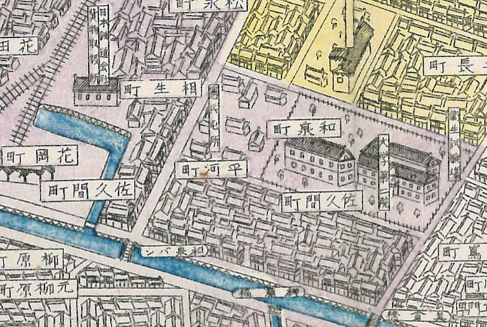 衛生試験所の設置位置を示した地図